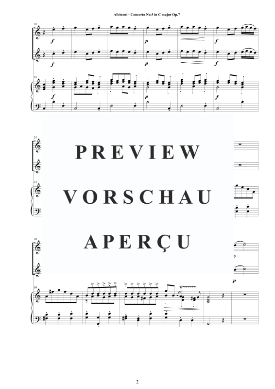 Product gallery: Page 3 of 11 Oboe Concerto No.5 in C-Dur Op.7, , 2 Oboes and Piano/Harpsichord