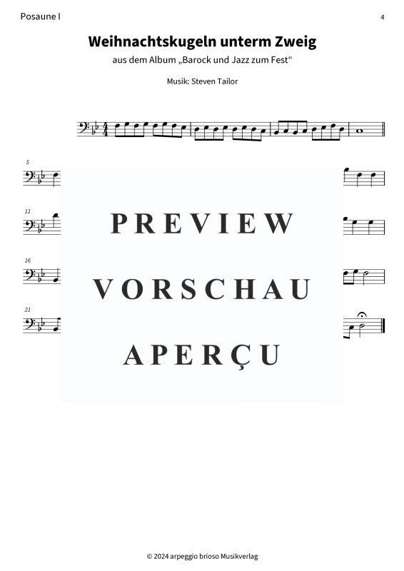 Product gallery: Page 6 of 7 Weihnachtskugeln unterm Zweig - aus dem Album Barock und Jazz zum Fest, , (Duet 2x trombone)