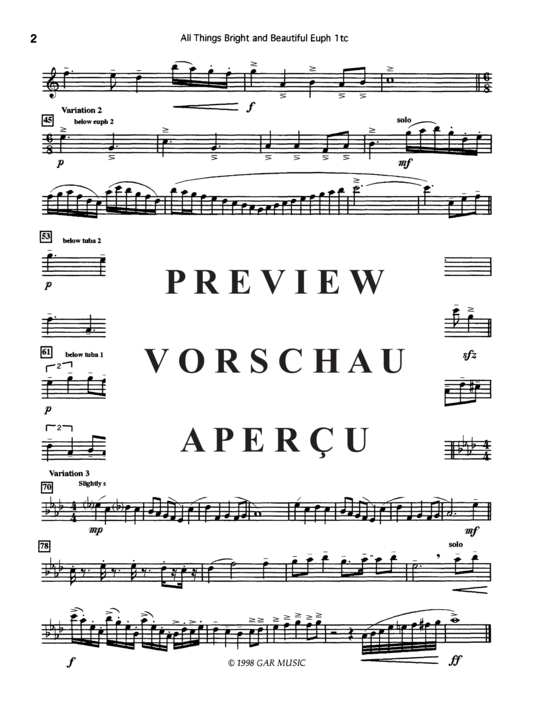 gallery: All Things Bright and Beautiful , , (Tuba Quartett EETT)