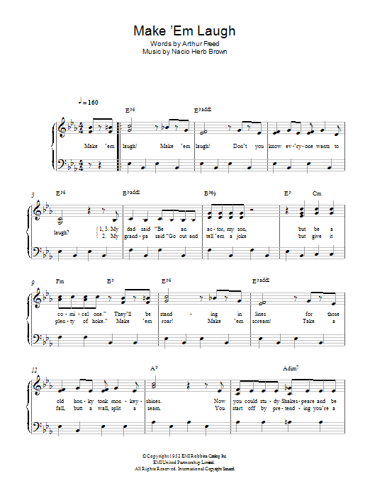 Produktbild zu:  Make 'Em Laugh (from Singin' In The Rain) - Nacio Herb Brown