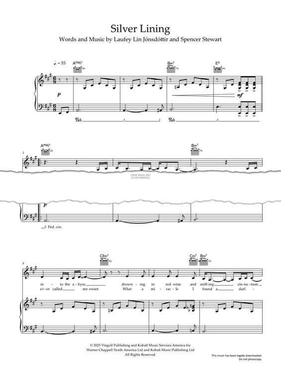 Produktgalerie: Seite 1 von 1 Silver Lining, Laufey, Gesang, Gitarre, Klavier