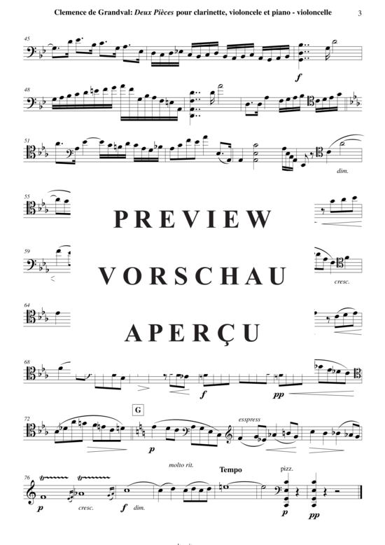 Product gallery: Page 29 of 31 Deux Pièces: Romance et Gavotte , , (2 parts + piano)