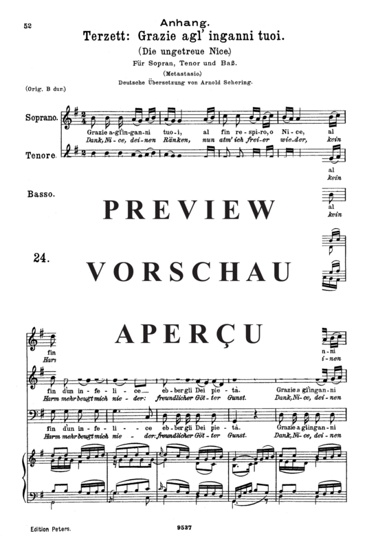 Product gallery: Page 2 of 4 Grazie agl' inganni tuoi K.532 (Terzett), , Medium Voice and Piano