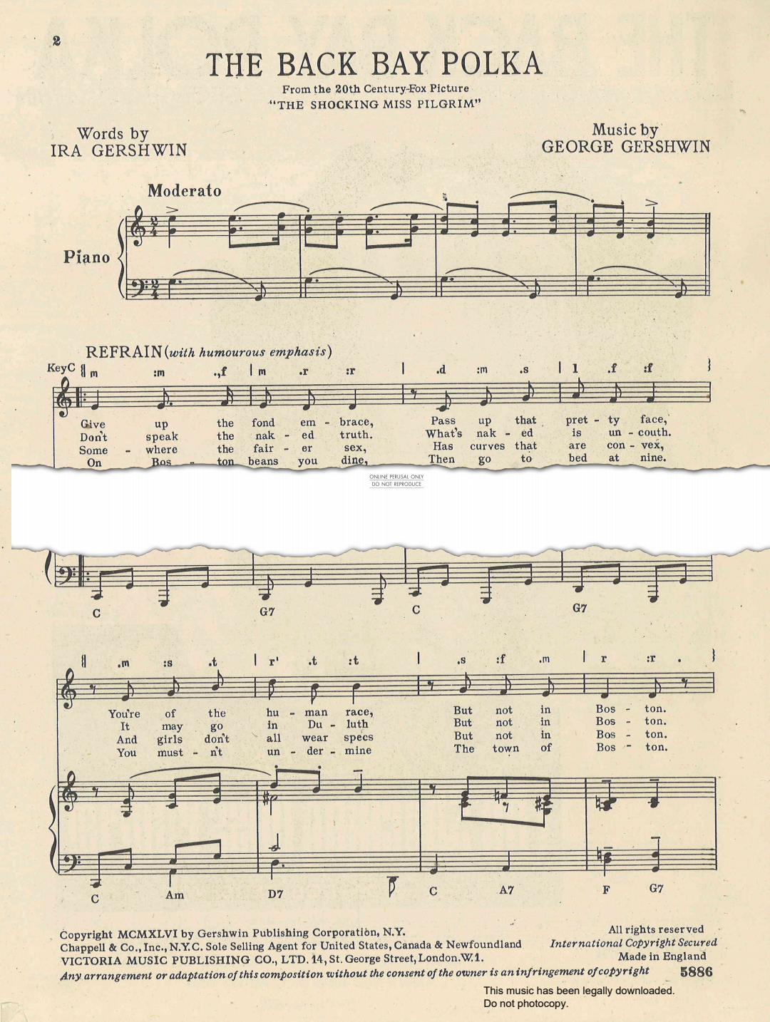 Produktbild zu: The Back Bay Polka (from 'The Shocking Miss Pilgrim')