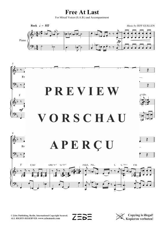 Produktgalerie: Seite 7 von 11 Free At Last, , Gemischter Chor SAB und Klavier