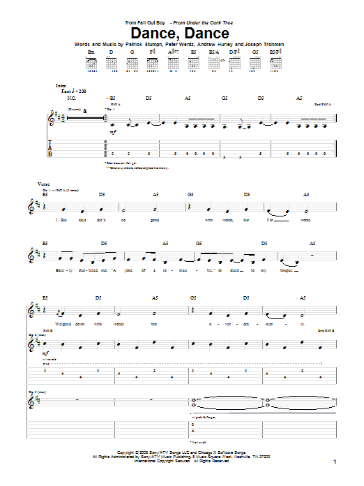 Produktgalerie: Seite 1 von 1 Dance, Dance, Fall Out Boy, Gitarre