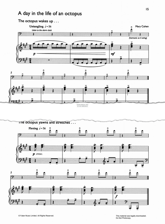 Produktgalerie: Seite 1 von 1 A Day In The Life Of An Octopus, Mary Cohen, Klavier, Violoncello