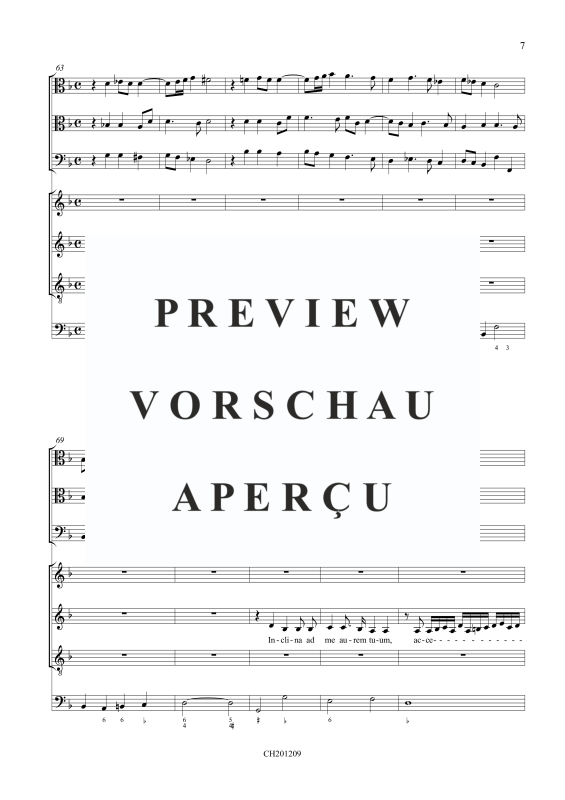 Produktgalerie: Seite 8 von 11 In te Domine speravi (Psalm 31), , Gemischtes Ensemble SAT, 2 Violen, Fagott und BC