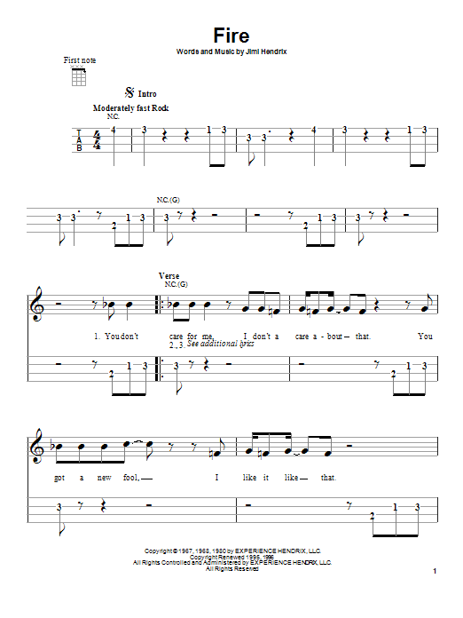 Product gallery: Page 1 of 1 Fire, Jimi Hendrix