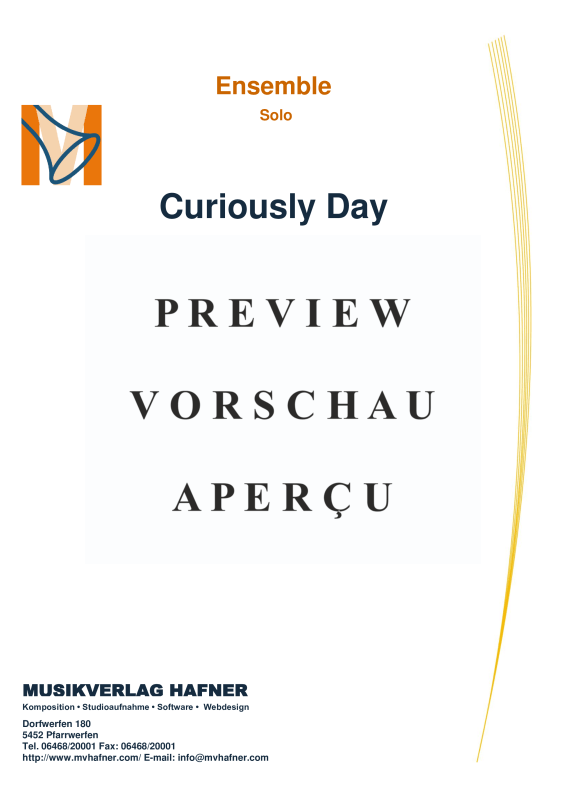 Product gallery: Page 4 of 10 Curiously Day, , (clarinet in Bb and piano)