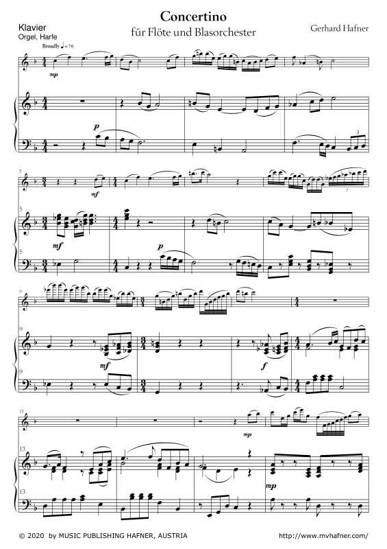 Product gallery: Page 1 of 11 Concertino, , (flute and piano)