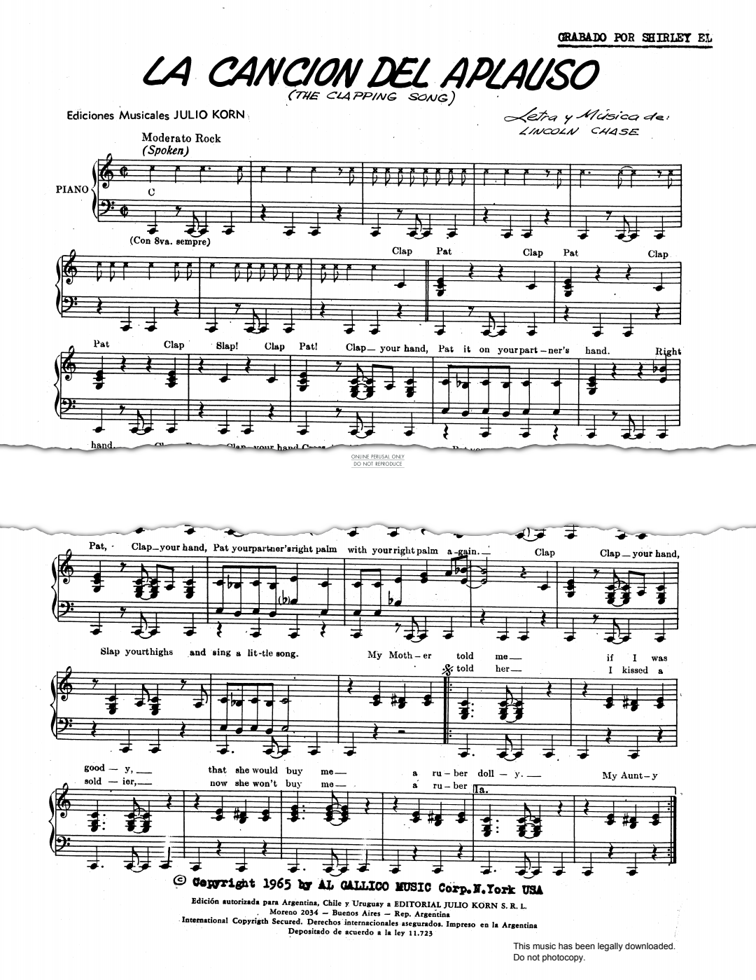 Product gallery: Page 1 of 1 Clapp Hand Song (The Clapping Song), Lincoln Chase