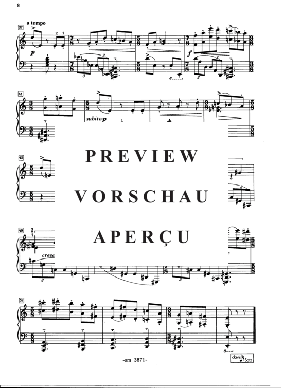 Product gallery: Page 10 of 11 Vier kleine Klavierstücke , sm3871_preview.pdf, Piano Solo