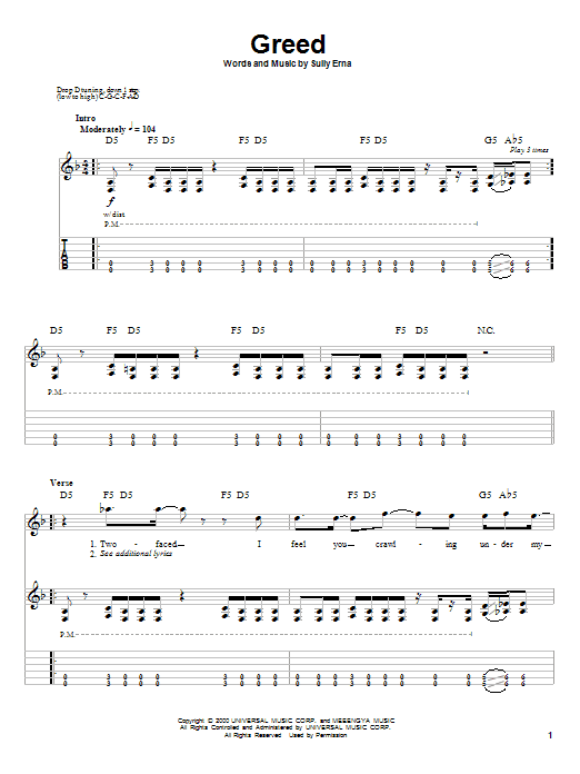 Produktgalerie: Seite 1 von 1 Greed, Godsmack, Gitarre