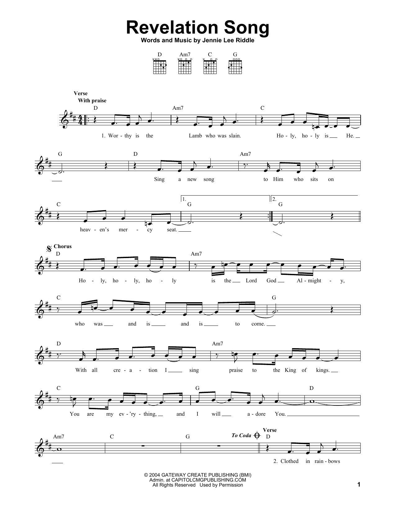 Produktbild zu: Revelation Song