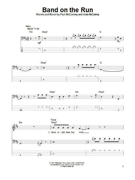 Produktgalerie: Seite 1 von 1 Band On The Run, Paul McCartney and Wings, E-Bass