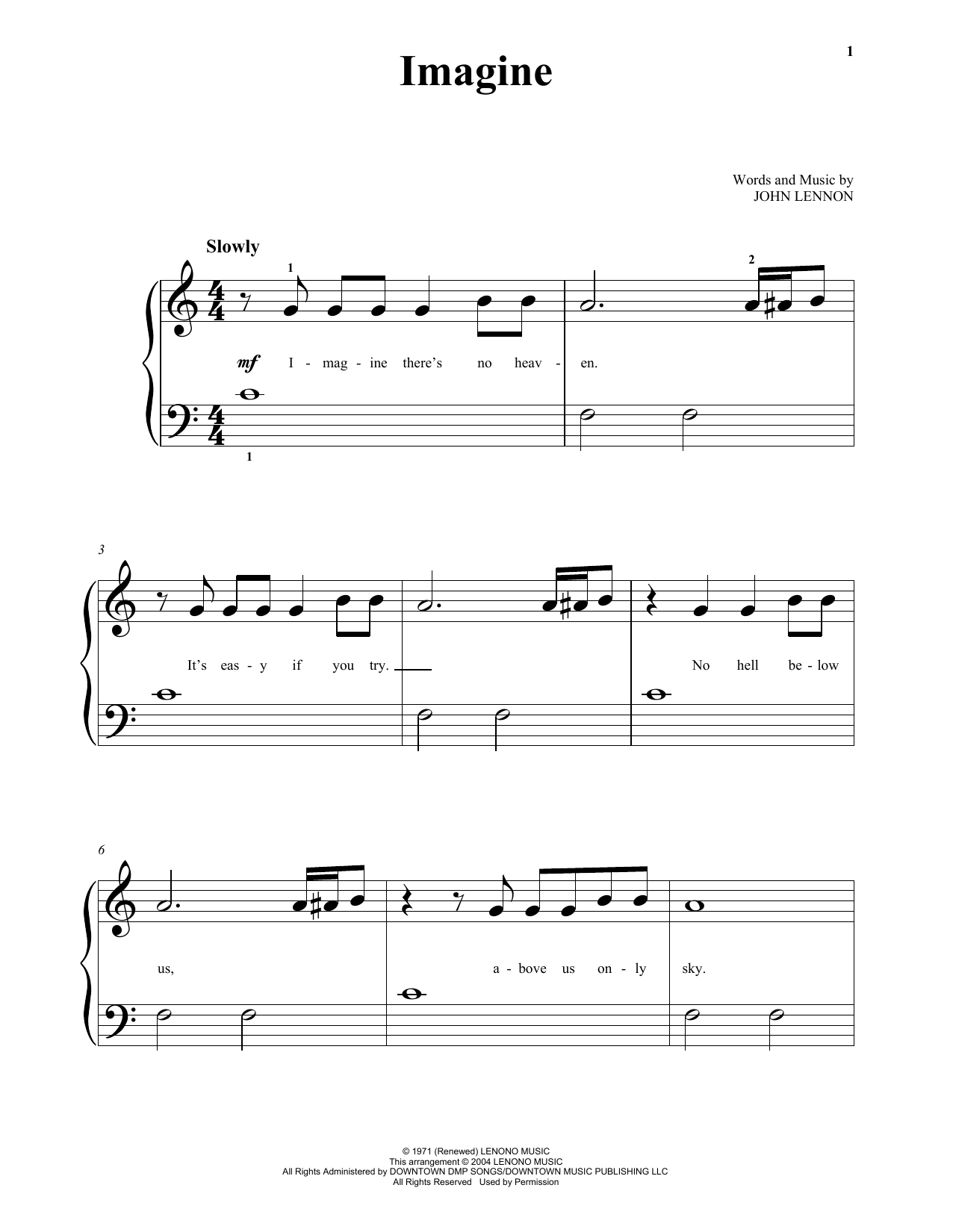 Produktgalerie: Seite 1 von 1 Imagine, John Lennon, Klavier