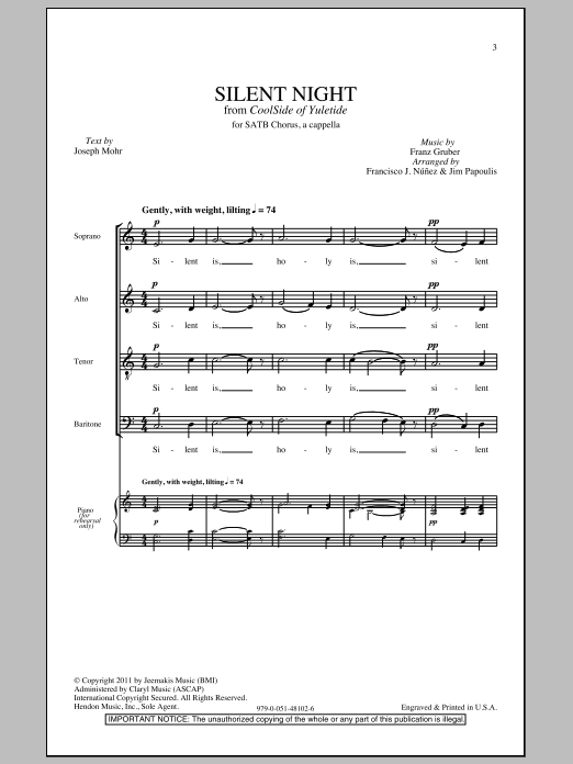 Product gallery: Page 1 of 1 Silent Night, Jim Papoulis
