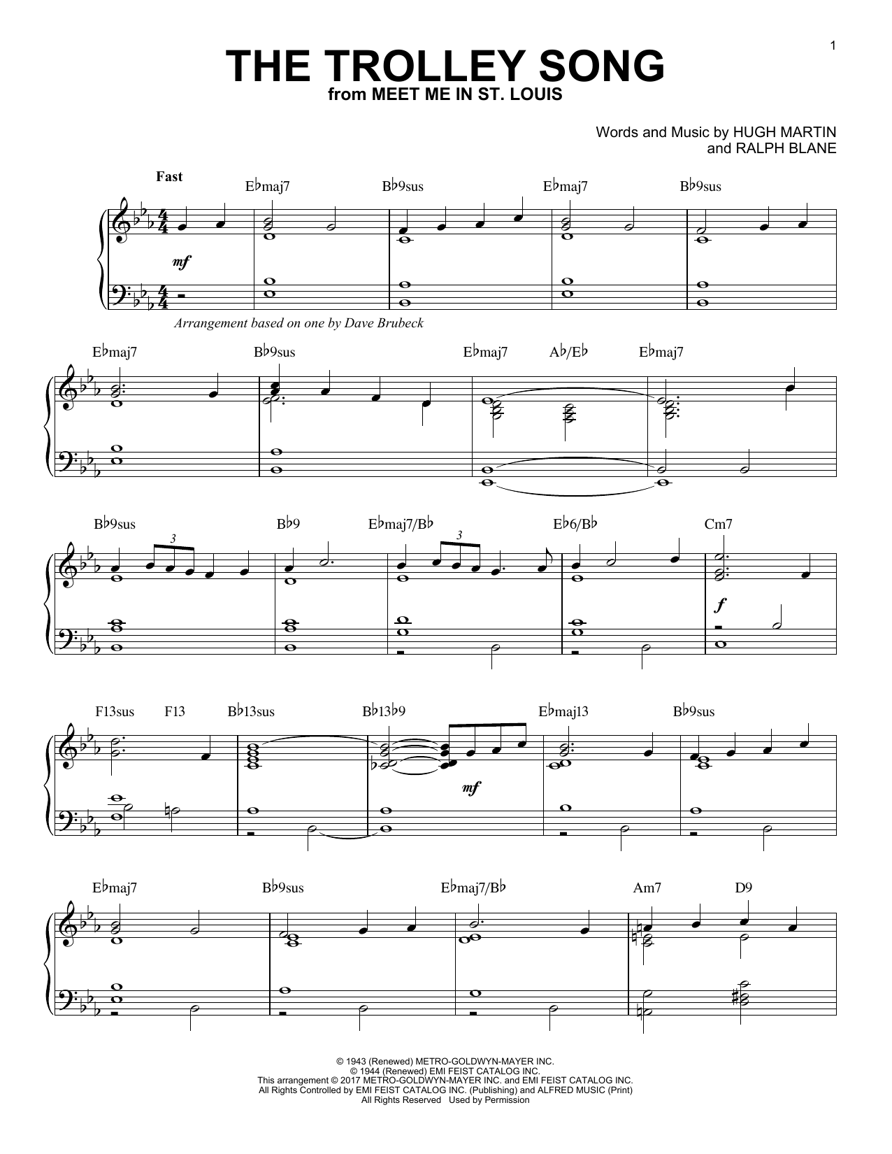 Product gallery: Page 1 of 1 The Trolley Song [Jazz version], Dave Brubeck