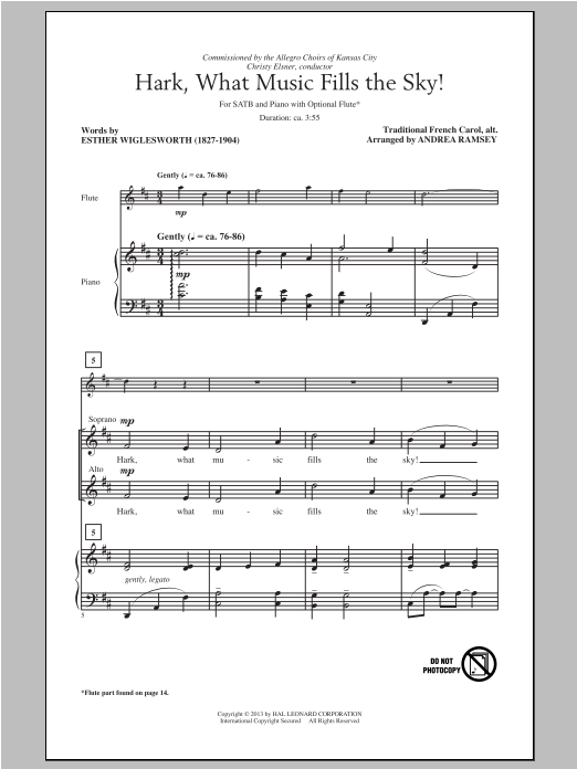 Product gallery: Page 1 of 1 Hark, What Music Fills The Sky, Andrea Ramsey