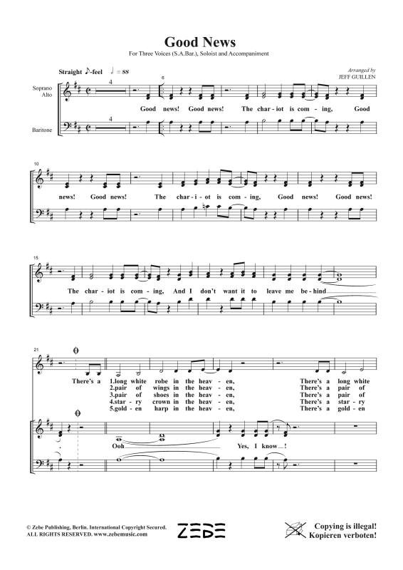 Produktgalerie: Seite 1 von 8 Good News, , Gemischter Chor SAB, Solo und Klavier