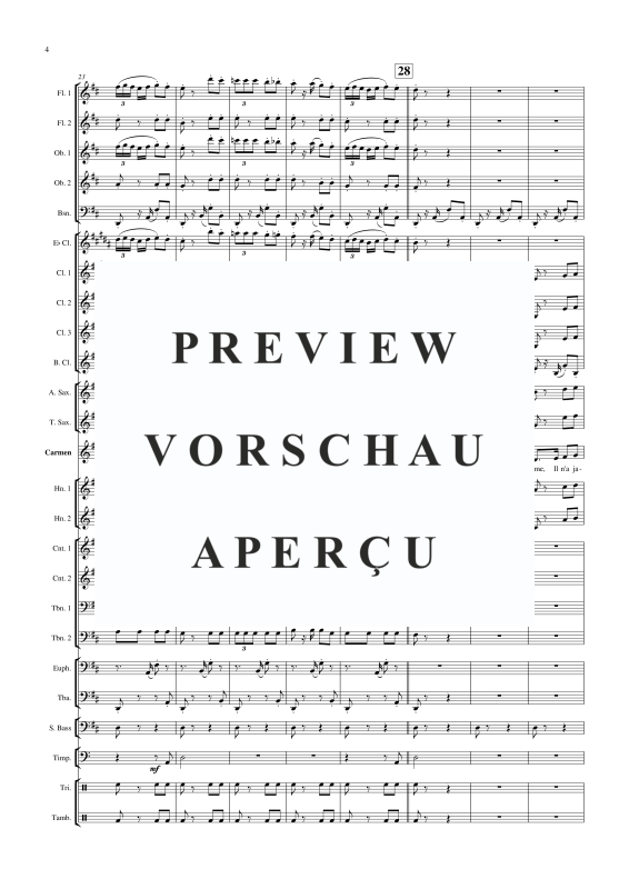 Produktgalerie: Seite 7 von 11 Habanera aus Carmen, , Solo Gesang und Concert Band
