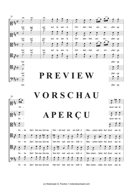 Product gallery: Page 11 of 13 Schläfst du noch, schönste und herrliche Braut , , (mixed choir)