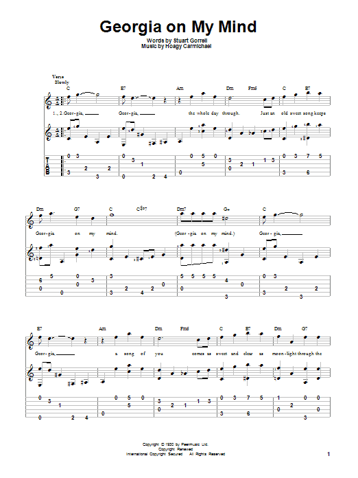 Produktgalerie: Seite 1 von 1 Georgia On My Mind, Ray Charles, Gitarre