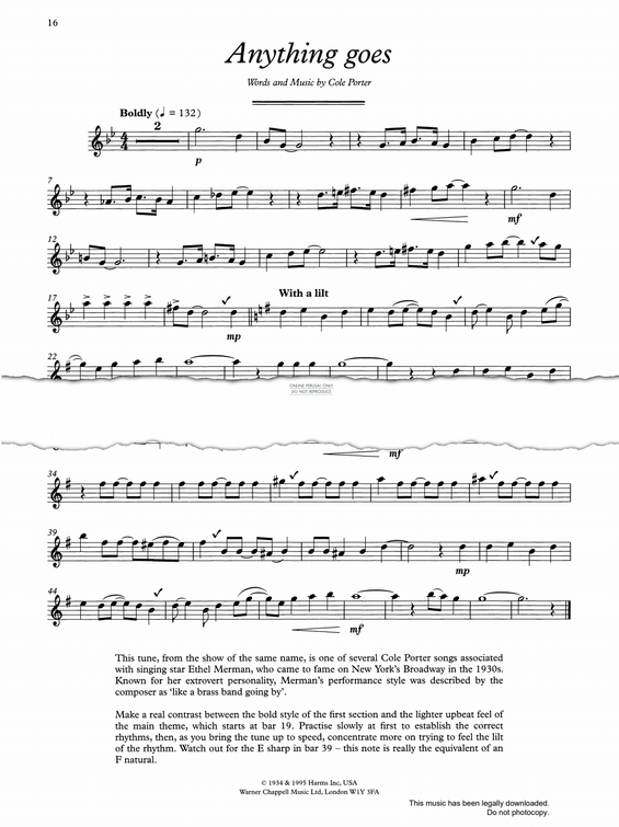 Product gallery: Page 1 of 1 Anything Goes, Cole Porter