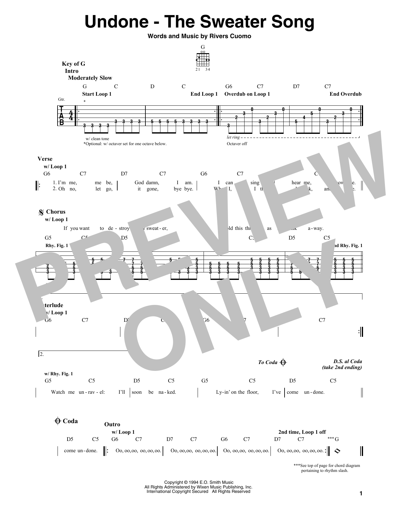 Produktgalerie: Seite 1 von 1 Undone - The Sweater Song, Weezer