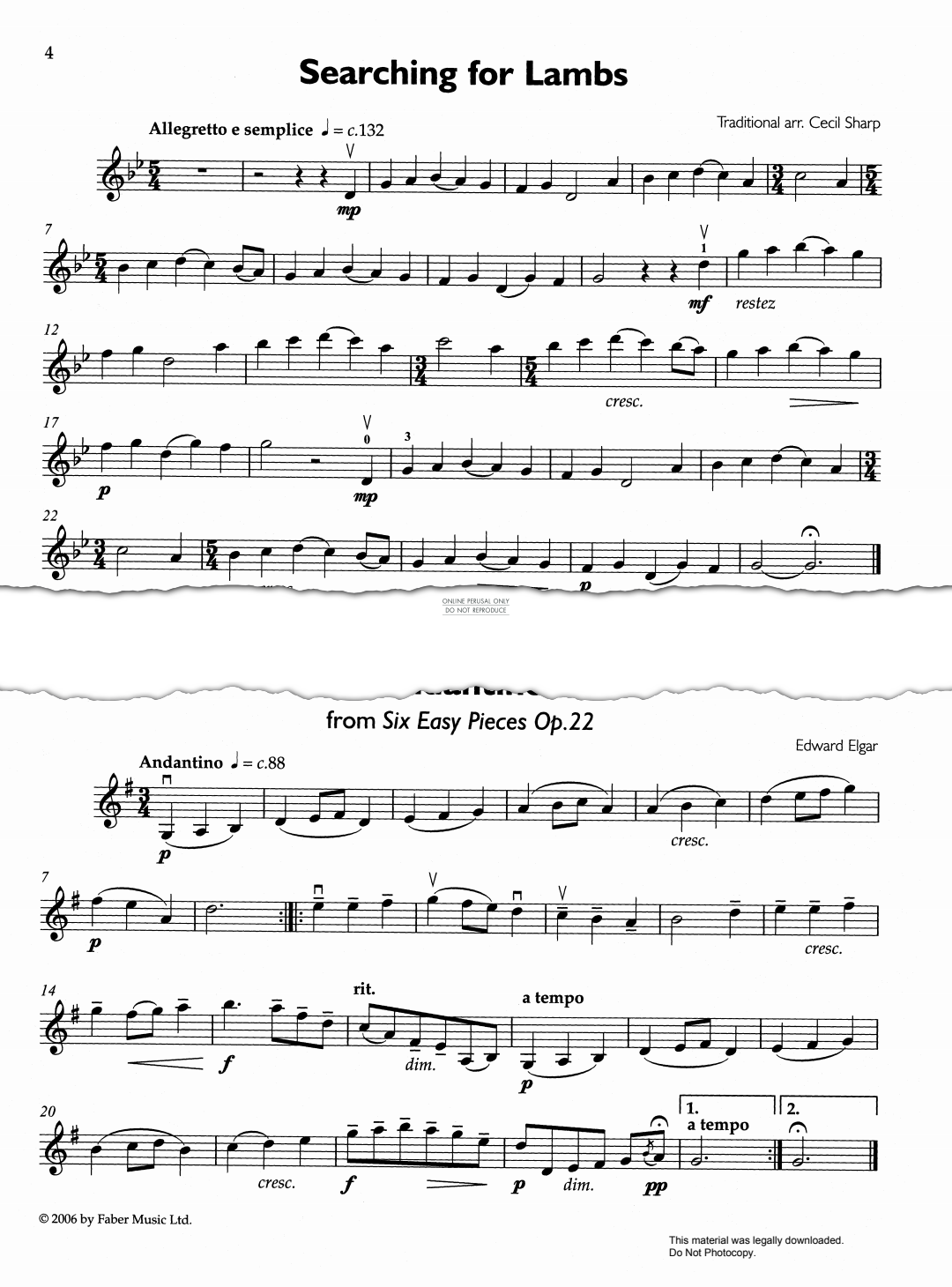 gallery: Searching For Lambs/Andantino, Edward Elgar