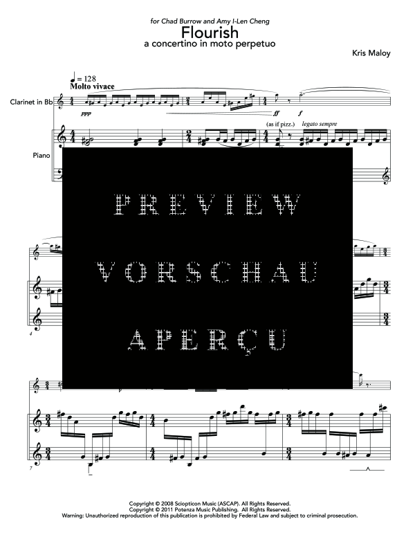 Product gallery: Page 5 of 11 Flourish, , (clarinet in Bb and piano)