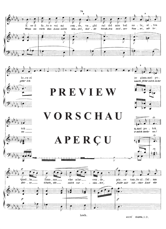 gallery: Quella fiamma che m´accende , Sieber Ferdinand, (Gesang hoch + Klavier)