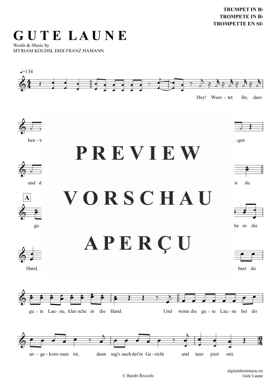 Produktgalerie: Seite 2 von 4 Gute Laune, GroßstadtEngel , Trompete in B