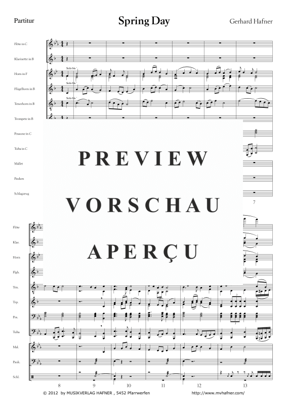 Product gallery: Page 5 of 11 Spring Day, , (large wind orchestra)