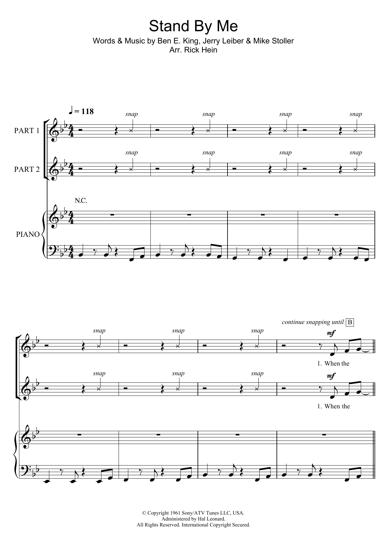 Produktgalerie: Seite 1 von 1 Stand By Me (arr. Rick Hein), Ben E. King, Chor