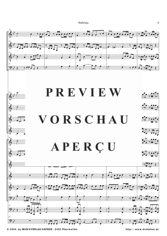 gallery: Halleluja aus Der Messias, , (Blechbläser Ensemble und 4-st. Chor)