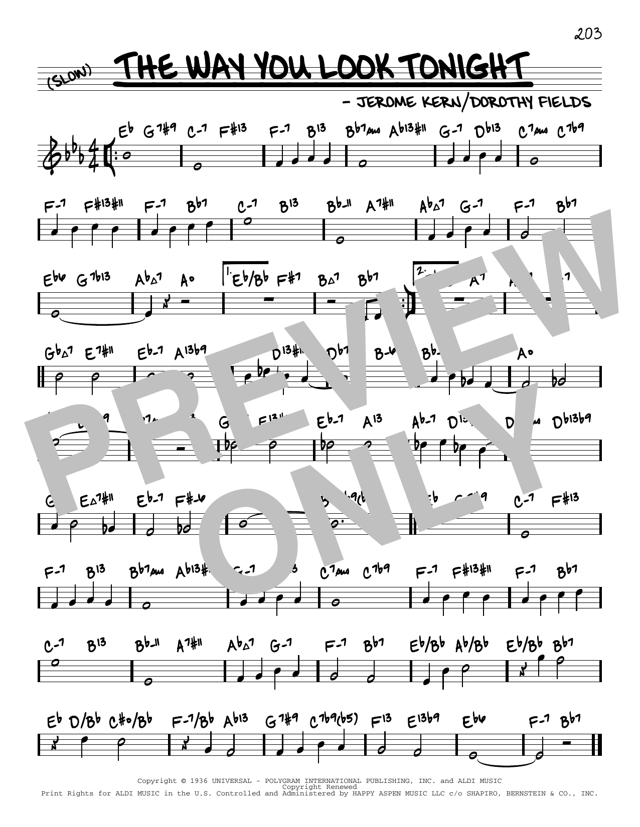 Product gallery: Page 1 of 1 The Way You Look Tonight (arr. David Hazeltine), Jerome Kern