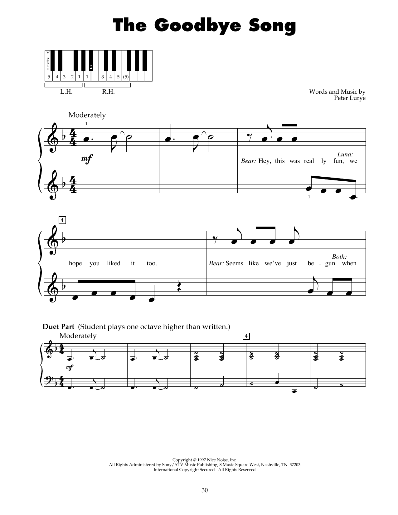 Product picture to: The Goodbye Song (from Bear In The Big Blue House)