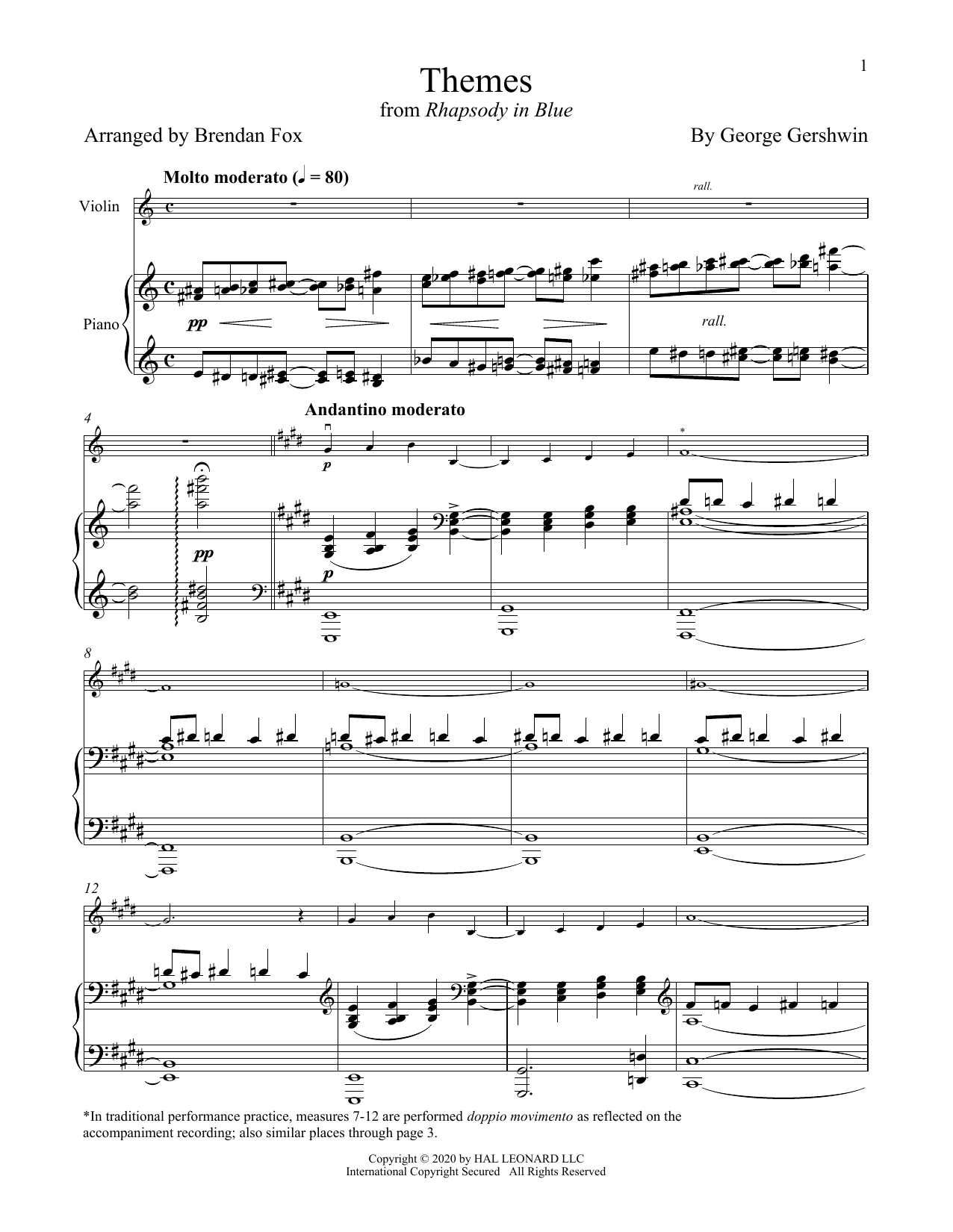 Product gallery: Page 1 of 1 Rhapsody In Blue (Themes), George Gershwin