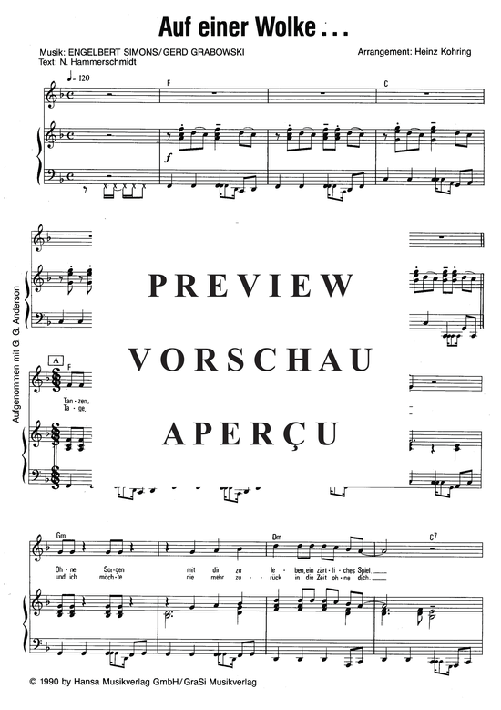 Produktgalerie: Seite 4 von 5 Auf einer Wolke..., Anderson, 	G.G., Klavier und Gesang