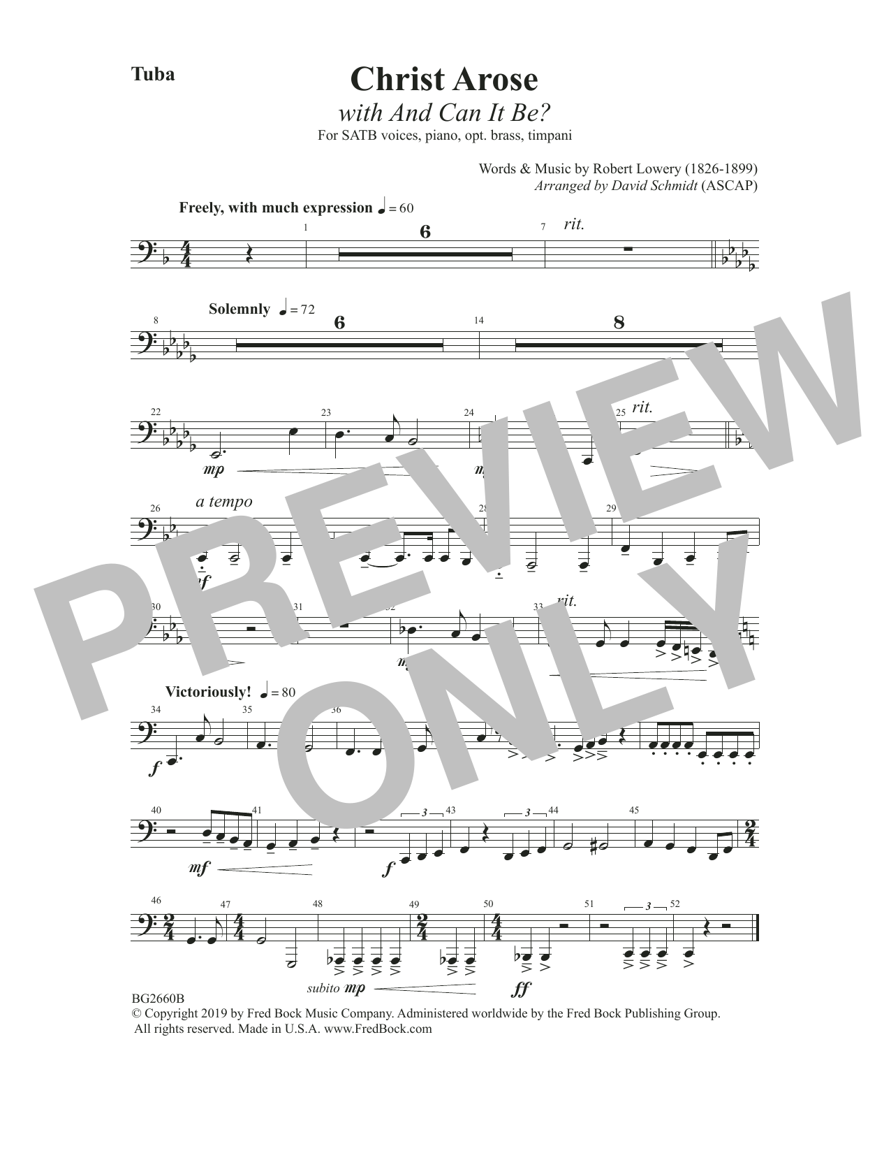 Produktbild zu: Christ Arose (with And Can It Be?) (arr. David Schmidt) - Tuba