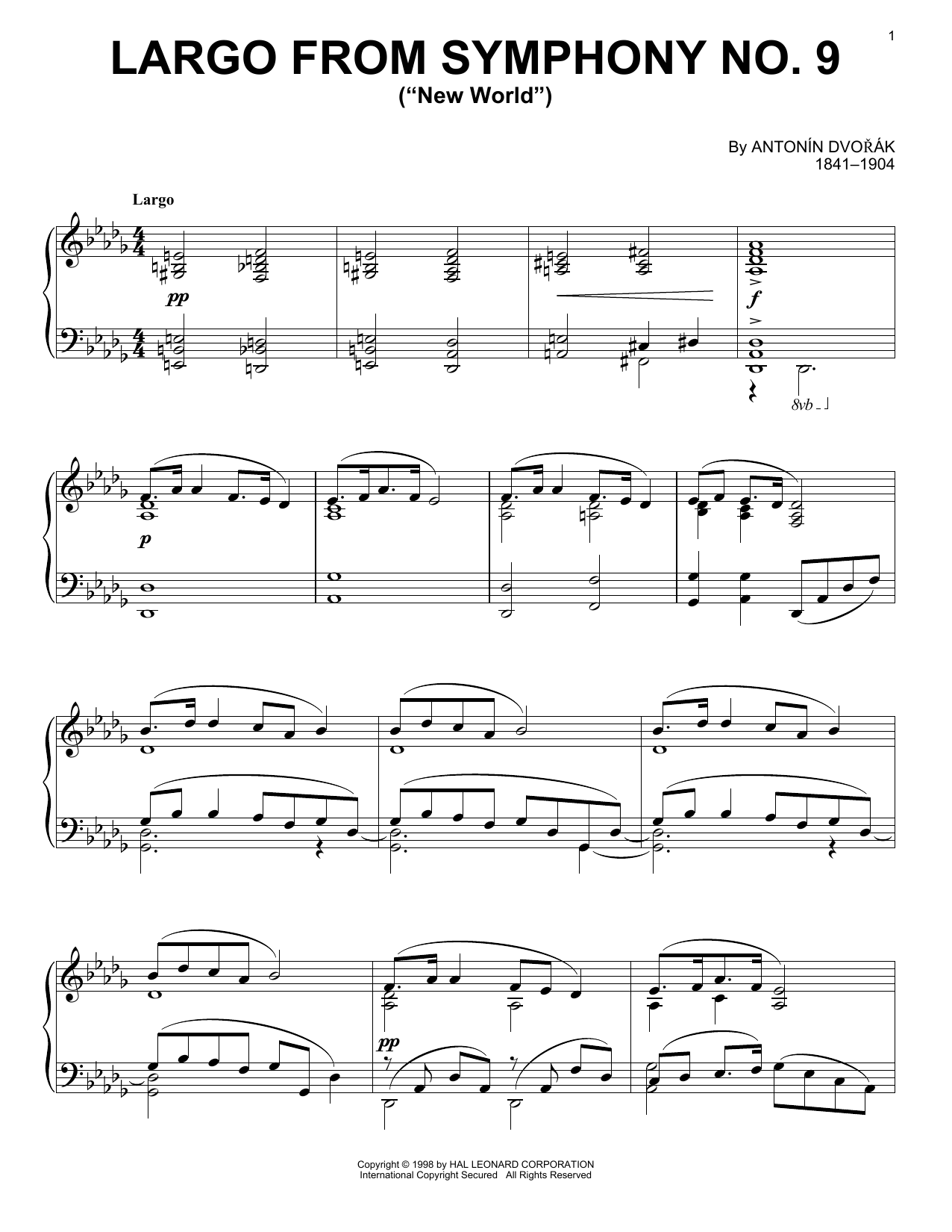 Product picture to: Largo From Symphony No. 9 ("New World")