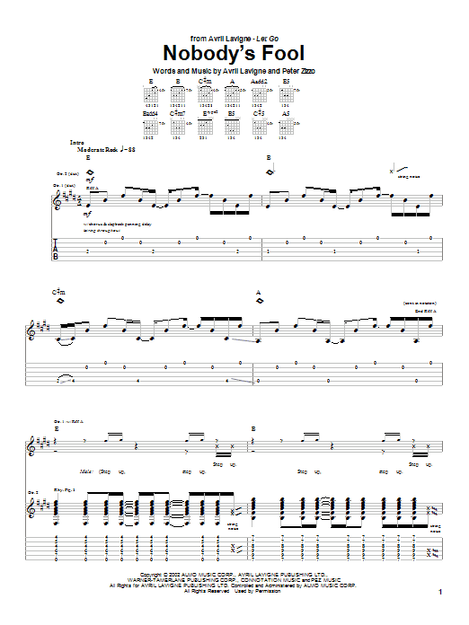 Product gallery: Page 1 of 1 Nobody's Fool, Avril Lavigne