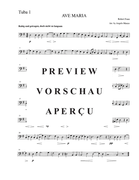 Product gallery: Page 9 of 10 Ave Maria , , (Tuba Quartett EETT)