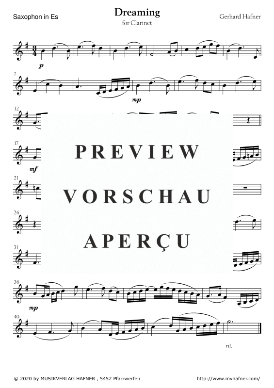 gallery: Dreaming, , (Melodieinstrument und Klavier/Orgel)