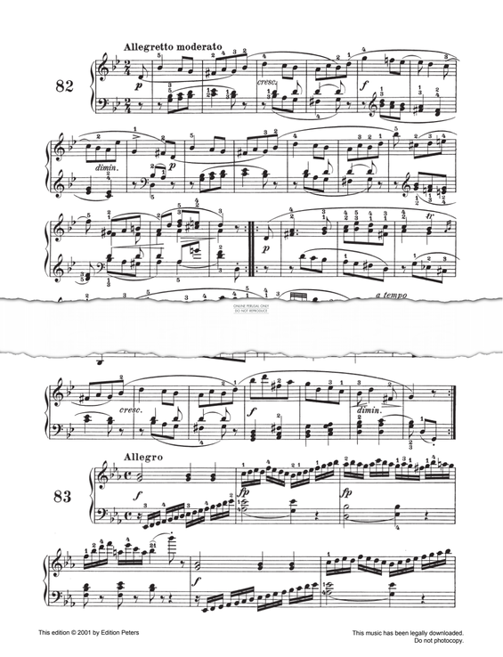 Produktgalerie: Seite 1 von 1 Allegretto Moderatto Op. 139 No. 82, Carl Czerny, Klavier