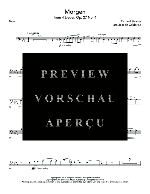 Product gallery: Page 8 of 9 Morgen, , (tuba and piano)