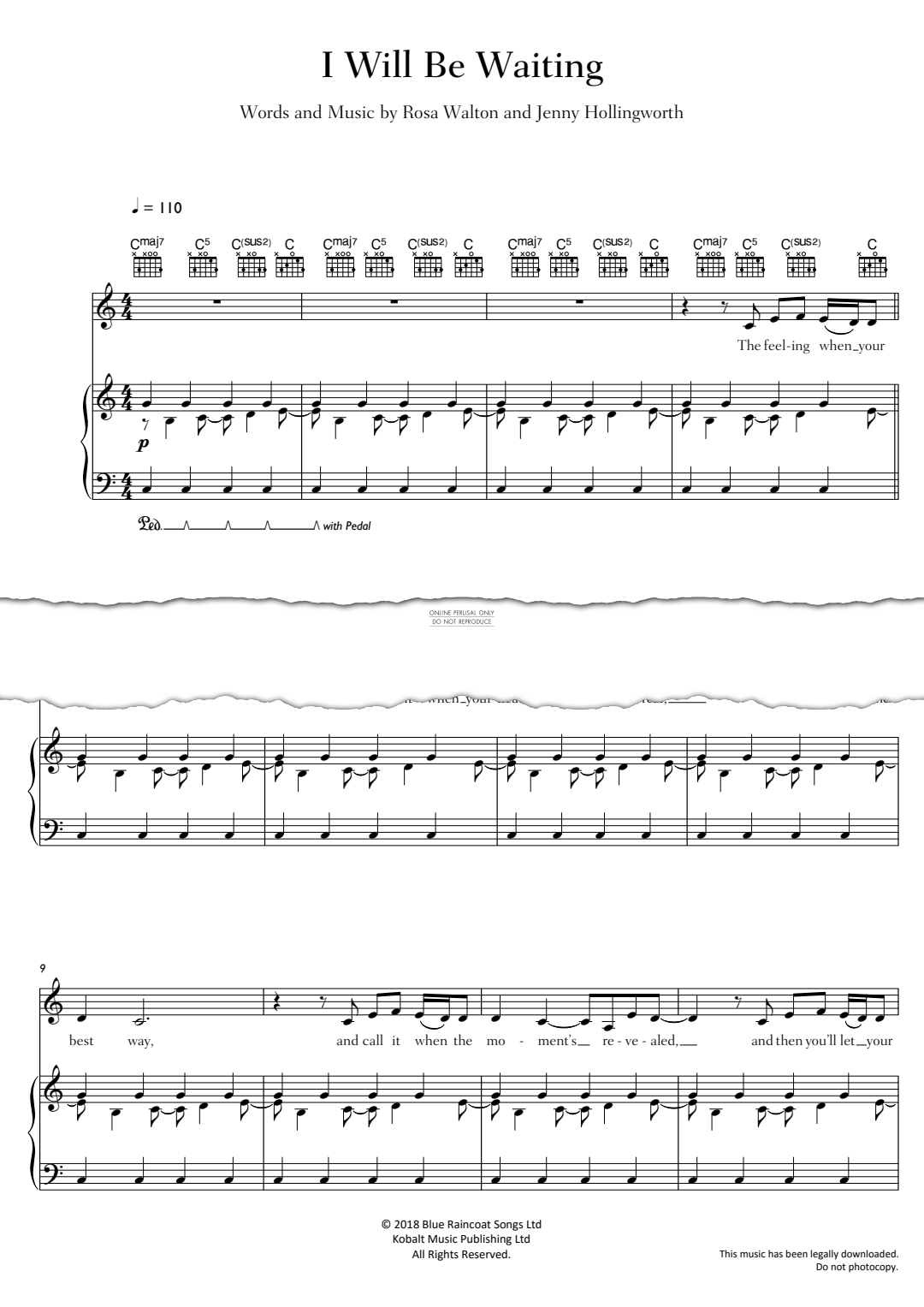 Produktgalerie: Seite 1 von 1 I Will Be Waiting, Let's Eat Grandma, Gesang, Gitarre, Klavier