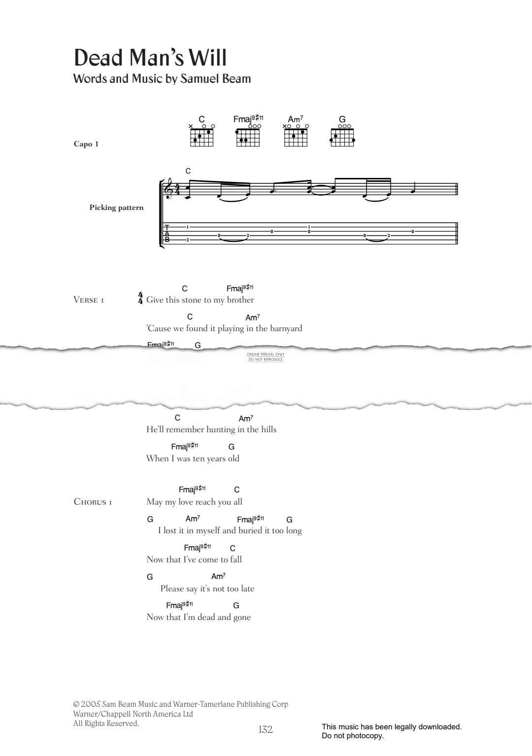 Product gallery: Page 1 of 1 Dead Man's Will, Iron & Wine